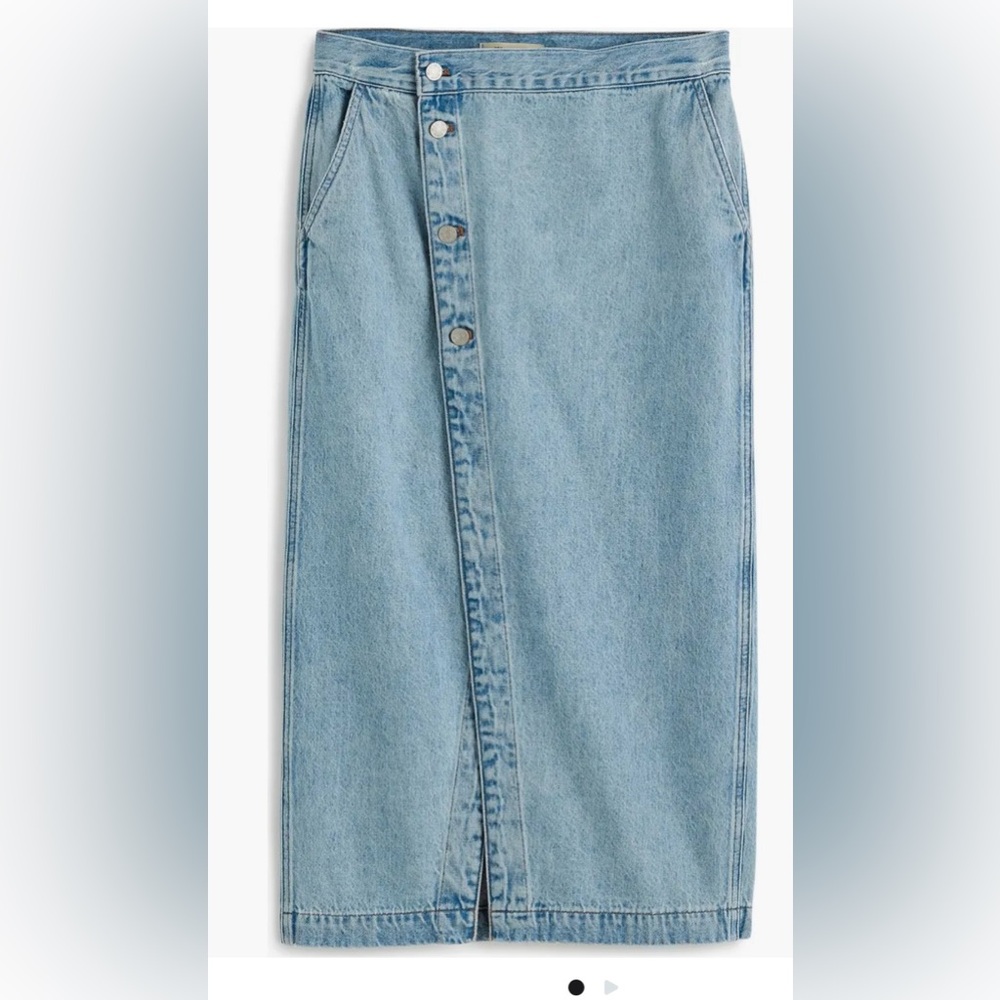 Madewell Denim Button-Front Midi-wrap Skirt